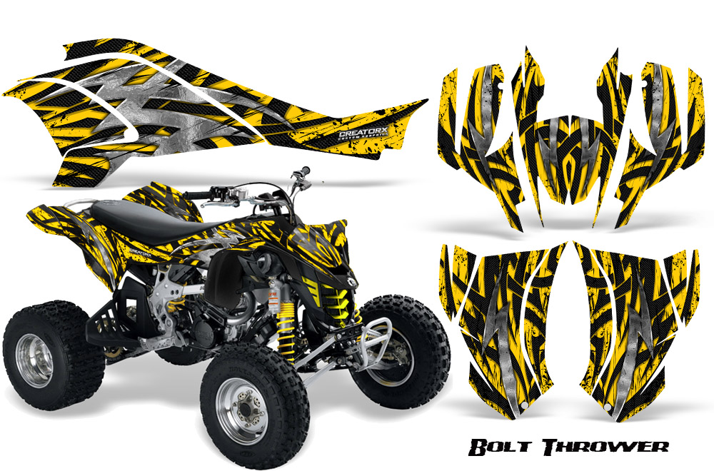 Can-Am DS450 Graphics Kit Bolt Thrower Yellow BB